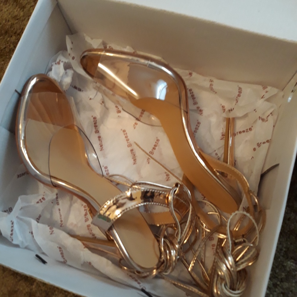 Women Translucent PVC Lace-Up Ankle Cuff Stiletto